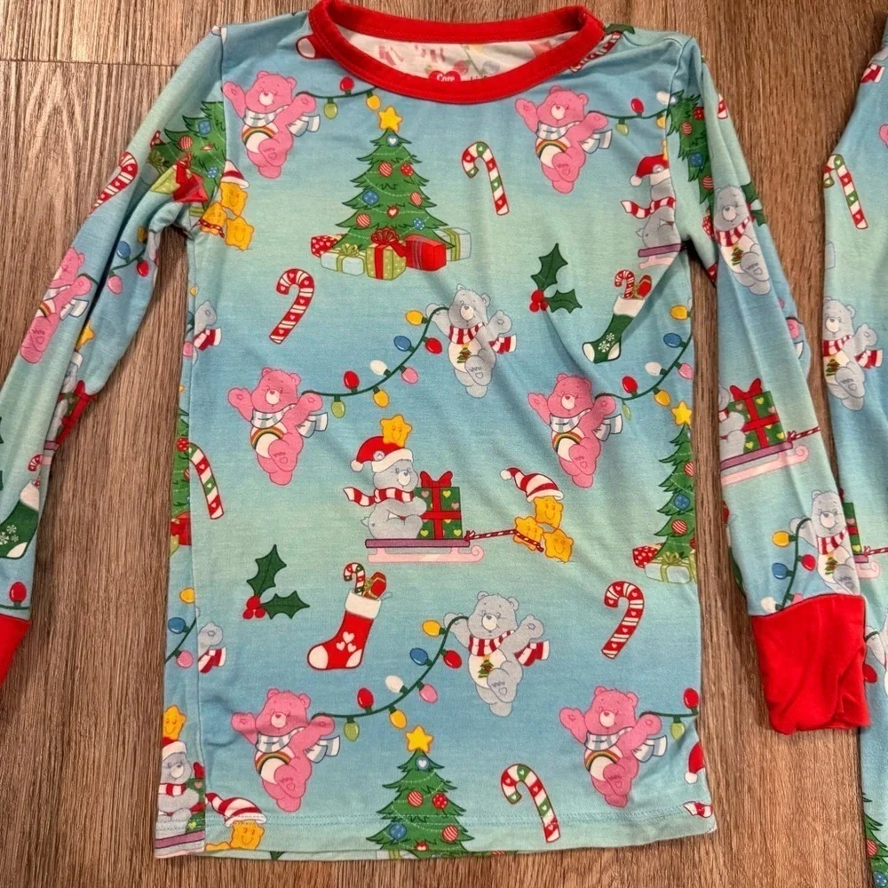 Care Bears Birdie Bean Pajamas 3T Unisex Rainbow Bears Christmas Bamboo Holiday
